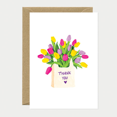 Wenskaart - Thank you tulip bag - Cadeau’s & Lifestyle - Van papier - Wenskaarten - Verjaardag