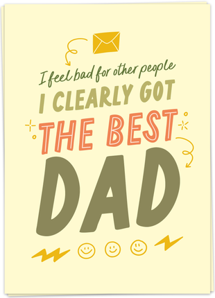 Wenskaart - The Best Dad - Lifestyle - Van papier - Wenskaarten - Familie