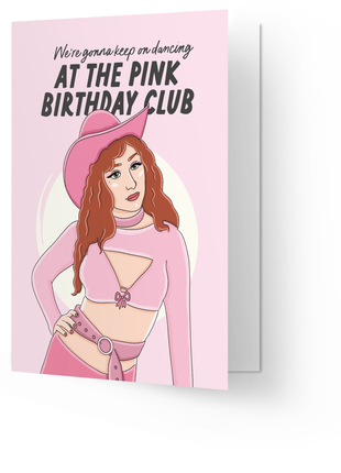 Wenskaart - The pink birthday club! - Lifestyle - Van papier - Wenskaarten - Verjaardag