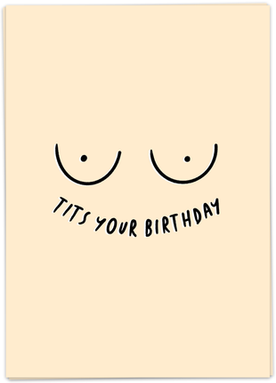 Wenskaart - Tits Your Birthday - Lifestyle - Van papier - Wenskaarten - Verjaardag