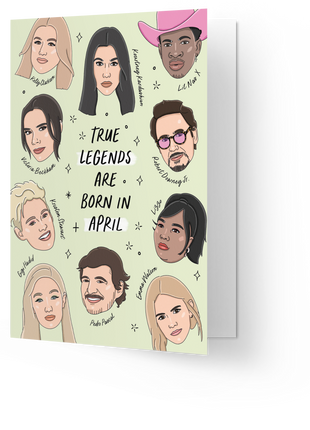 Wenskaart - True Legends - April - Cadeau’s & Lifestyle - Van papier - Wenskaarten - Verjaardag