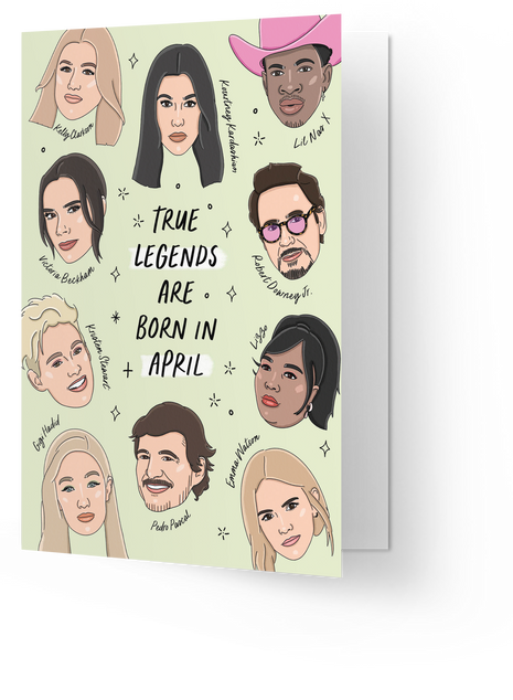Wenskaart - True Legends - April - Cadeau’s & Lifestyle - Van papier - Wenskaarten - Verjaardag