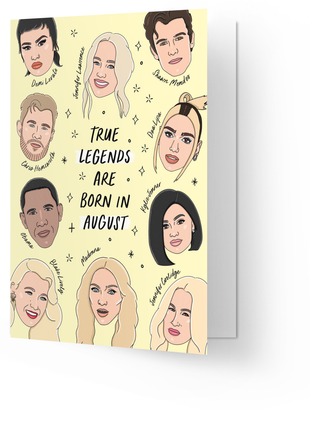 Wenskaart - True Legends - August - Lifestyle - Van papier - Wenskaarten - Verjaardag