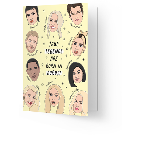Wenskaart - True Legends - August - Lifestyle - Van papier - Wenskaarten - Verjaardag