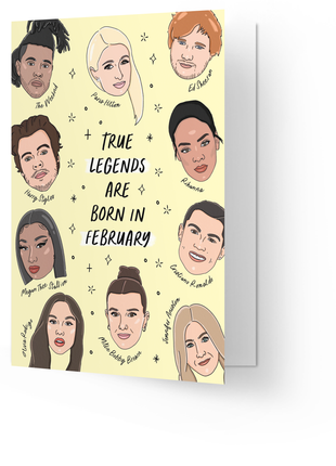 Wenskaart - True Legends - February - Lifestyle - Van papier - Wenskaarten - Verjaardag