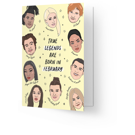 Wenskaart - True Legends - February - Lifestyle - Van papier - Wenskaarten - Verjaardag