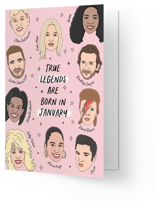 Wenskaart - True Legends - January - Lifestyle - Van papier - Wenskaarten - Verjaardag