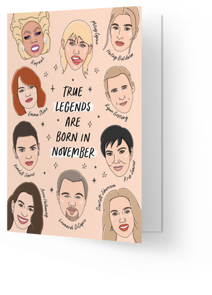 Wenskaart - True Legends - November - Cadeau’s & Lifestyle - Van papier - Wenskaarten - Verjaardag