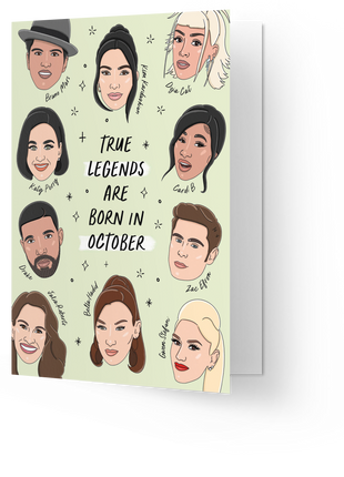 Wenskaart - True Legends - October - Cadeau’s & Lifestyle - Van papier - Wenskaarten - Verjaardag