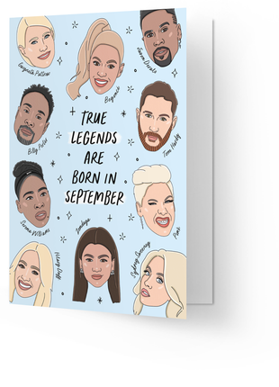 Wenskaart - True Legends - September - Lifestyle - Van papier - Wenskaarten - Verjaardag
