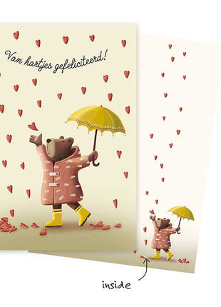 Wenskaart - Van hartjes gefeliciteerd! - Lifestyle - Van papier - Wenskaarten