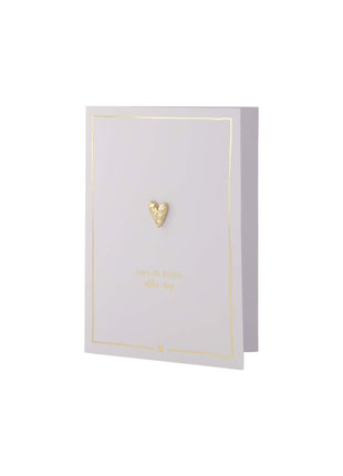 Wenskaart - vier de liefde - broche wit/goud (0801-376) - Lifestyle - Van papier - Wenskaarten - Liefde & Vriendschap