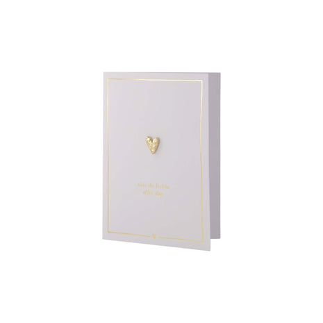 Wenskaart - vier de liefde - broche wit/goud (0801-376) - Lifestyle - Van papier - Wenskaarten - Liefde & Vriendschap