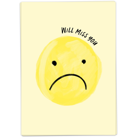 Wenskaart - Will Miss You - Lifestyle - Van papier - Wenskaarten - Moeilijke Momenten