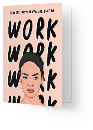 Wenskaart - Work Work Work - Lifestyle - Van papier - Wenskaarten - Zonder reden