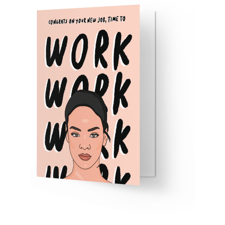 Wenskaart - Work Work Work - Lifestyle - Van papier - Wenskaarten - Zonder reden