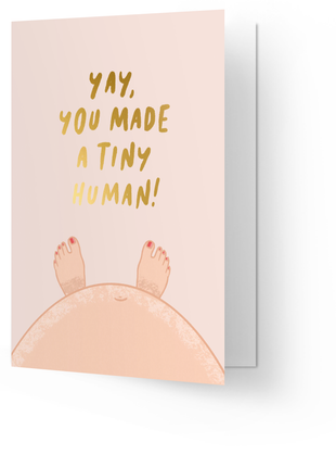 Wenskaart - Yay you made a tiny human! - Lifestyle - Van papier - Wenskaarten - Geboorte