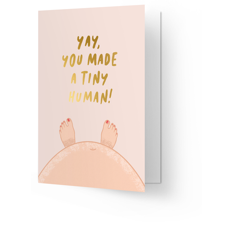 Wenskaart - Yay you made a tiny human! - Lifestyle - Van papier - Wenskaarten - Geboorte