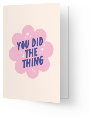 Wenskaart - You Did The Thing - Lifestyle - Van papier - Wenskaarten - Felicitatie