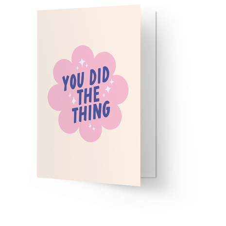 Wenskaart - You Did The Thing - Lifestyle - Van papier - Wenskaarten - Felicitatie