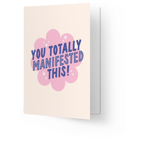 Wenskaart - You totally manifested this! - Lifestyle - Van papier - Wenskaarten - Felicitatie