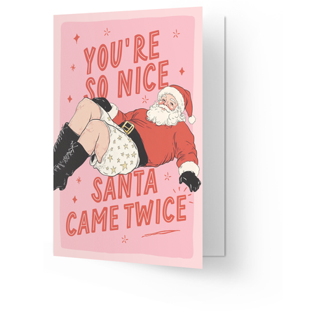 Wenskaart - You’re So Nice - Santa Came Twice - Lifestyle - Van papier - Wenskaarten - Verjaardag