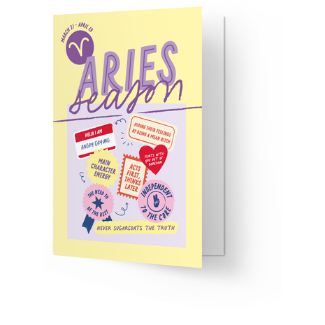 Wenskaart - Zodiac - Aries - Lifestyle - Van papier - Wenskaarten - Verjaardag