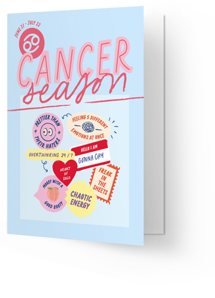 Wenskaart - Zodiac - Cancer - Lifestyle - Van papier - Wenskaarten - Verjaardag