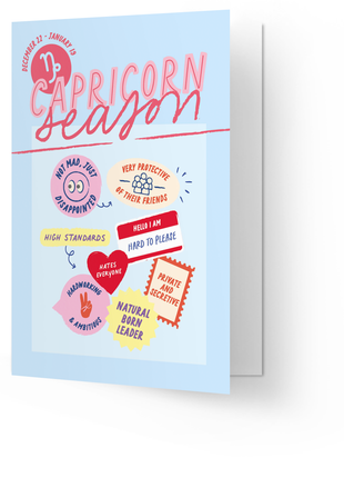 Wenskaart - Zodiac - Capricorn - Lifestyle - Van papier - Wenskaarten