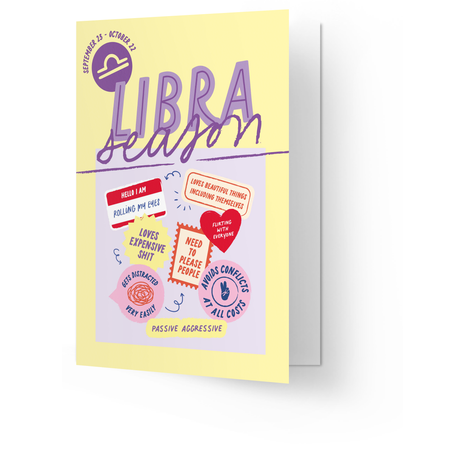 Wenskaart - Zodiac - Libra - Lifestyle - Van papier - Wenskaarten - Verjaardag