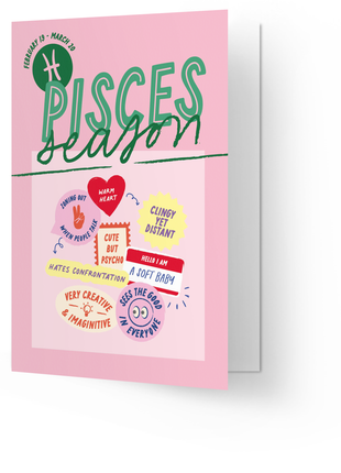 Wenskaart - Zodiac - Pisces - Lifestyle - Van papier - Wenskaarten - Verjaardag