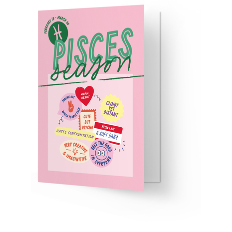 Wenskaart - Zodiac - Pisces - Lifestyle - Van papier - Wenskaarten - Verjaardag