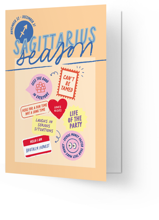 Wenskaart - Zodiac - Sagittarius - Lifestyle - Van papier - Wenskaarten - Verjaardag