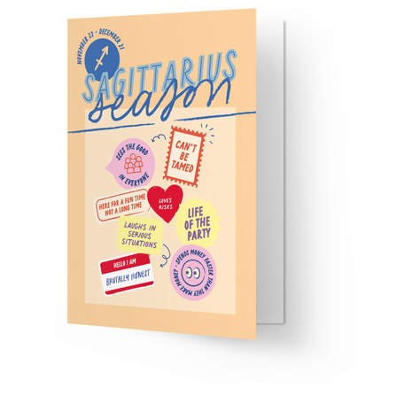 Wenskaart - Zodiac - Sagittarius - Lifestyle - Van papier - Wenskaarten - Verjaardag