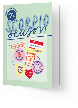 Wenskaart - Zodiac - Scorpio - Lifestyle - Van papier - Wenskaarten - Verjaardag