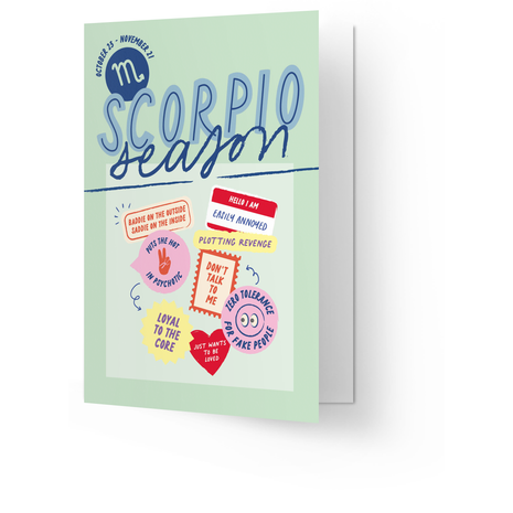 Wenskaart - Zodiac - Scorpio - Lifestyle - Van papier - Wenskaarten - Verjaardag