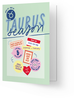 Wenskaart - Zodiac - Taurus - Lifestyle - Van papier - Wenskaarten - Verjaardag