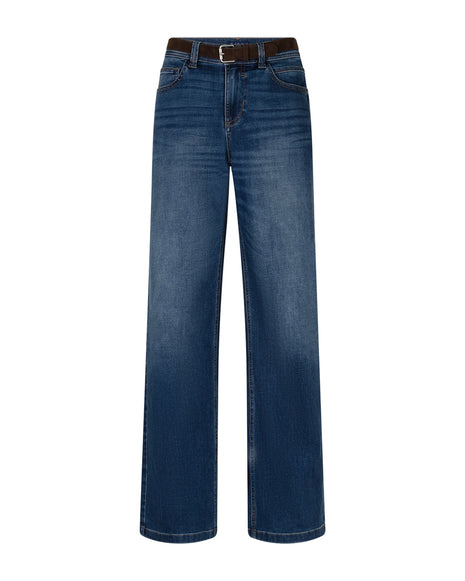 Jeans - Colette & belt dark stone - SRB4991