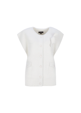 Kallie knit gilet – Wool White