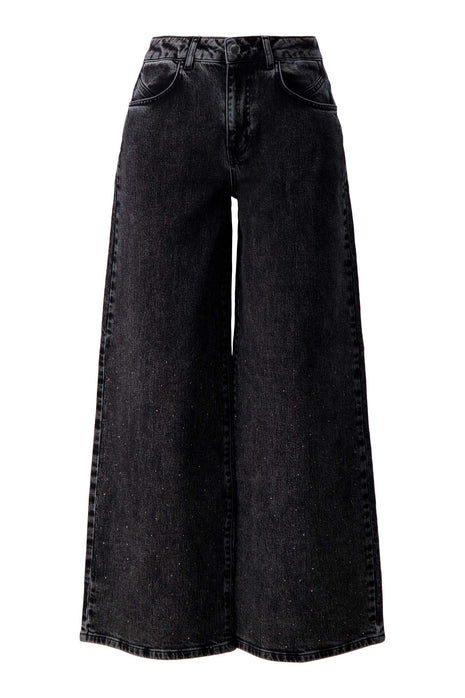 Wijde denim met glitter – grey denim - grey denim / 34/XS - Kleding - Jeans
