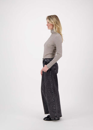 Wijde denim met glitter – grey denim - Kleding - Jeans