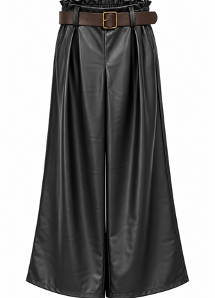 Broek - Fake Leather - Zwart