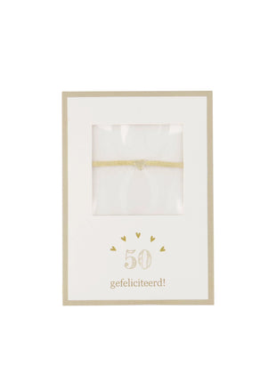 Armbandje hartje - 50 gefeliciteerd by Zusss