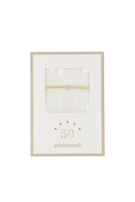 Armbandje hartje - 50 gefeliciteerd by Zusss