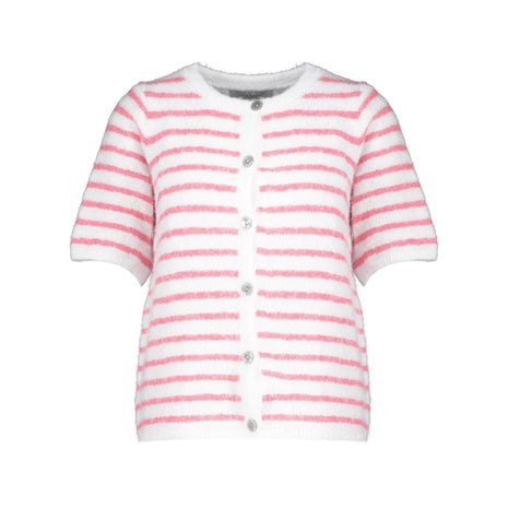 Cardigan - Fiona A603 - Gesso/Pink by Amelie & Amelie