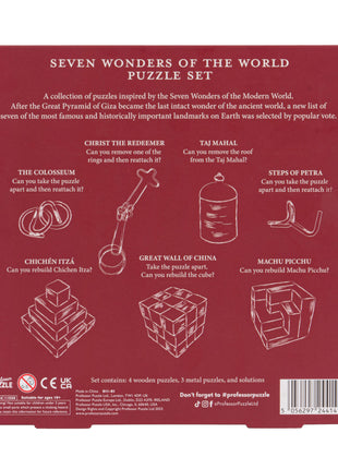 Ensemble de 7 puzzles des Sept Merveilles du Monde