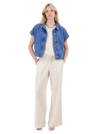 Denim mouwloos jack - 0310-0025 by Zusss