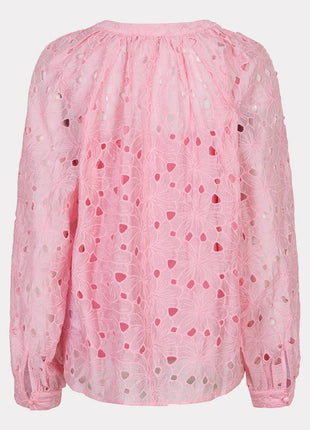 Blouse raglan embroidery anglaise - SP26.28026 - Romance Rose by Esqualo