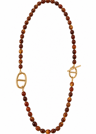 Kralenketting - Amara - Bruin & Goud