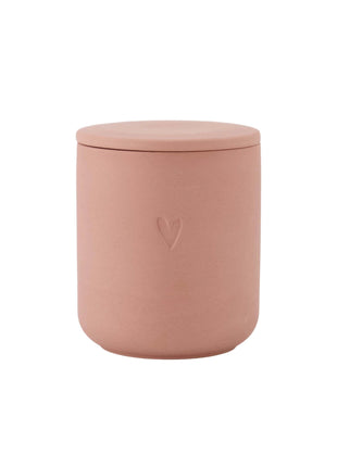 Geurkaars keramiek hartje - 0503-0212 - Donkerroze by Zusss